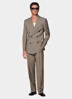 Taupe Tailored Fit Milano Suit