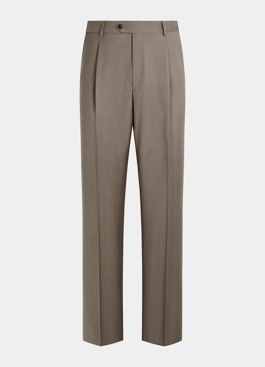 Taupe Tailored Fit Milano Suit