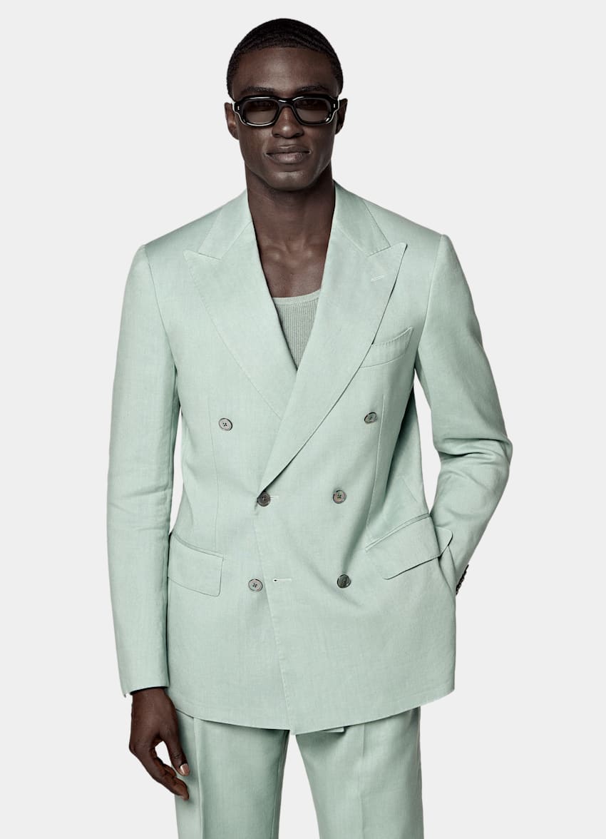 Mid Green Tailored Fit Milano Suit