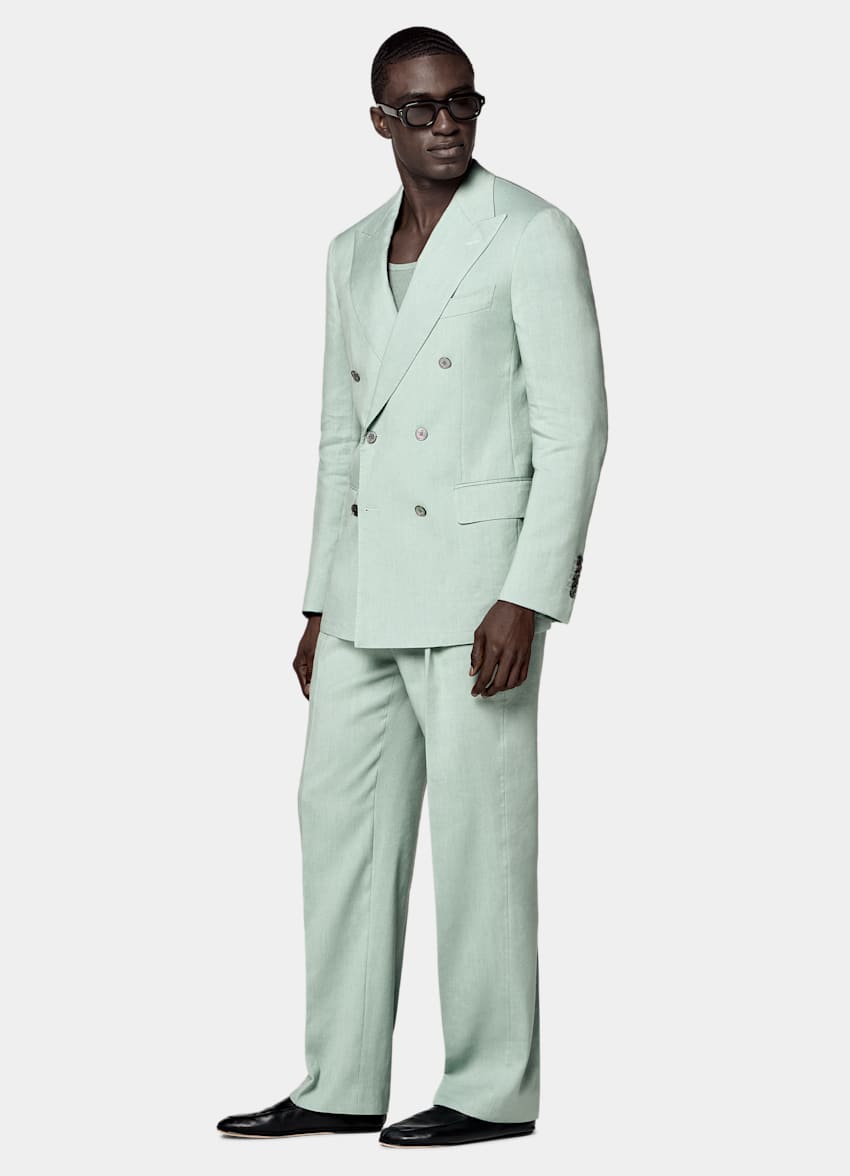 Mid Green Tailored Fit Milano Suit