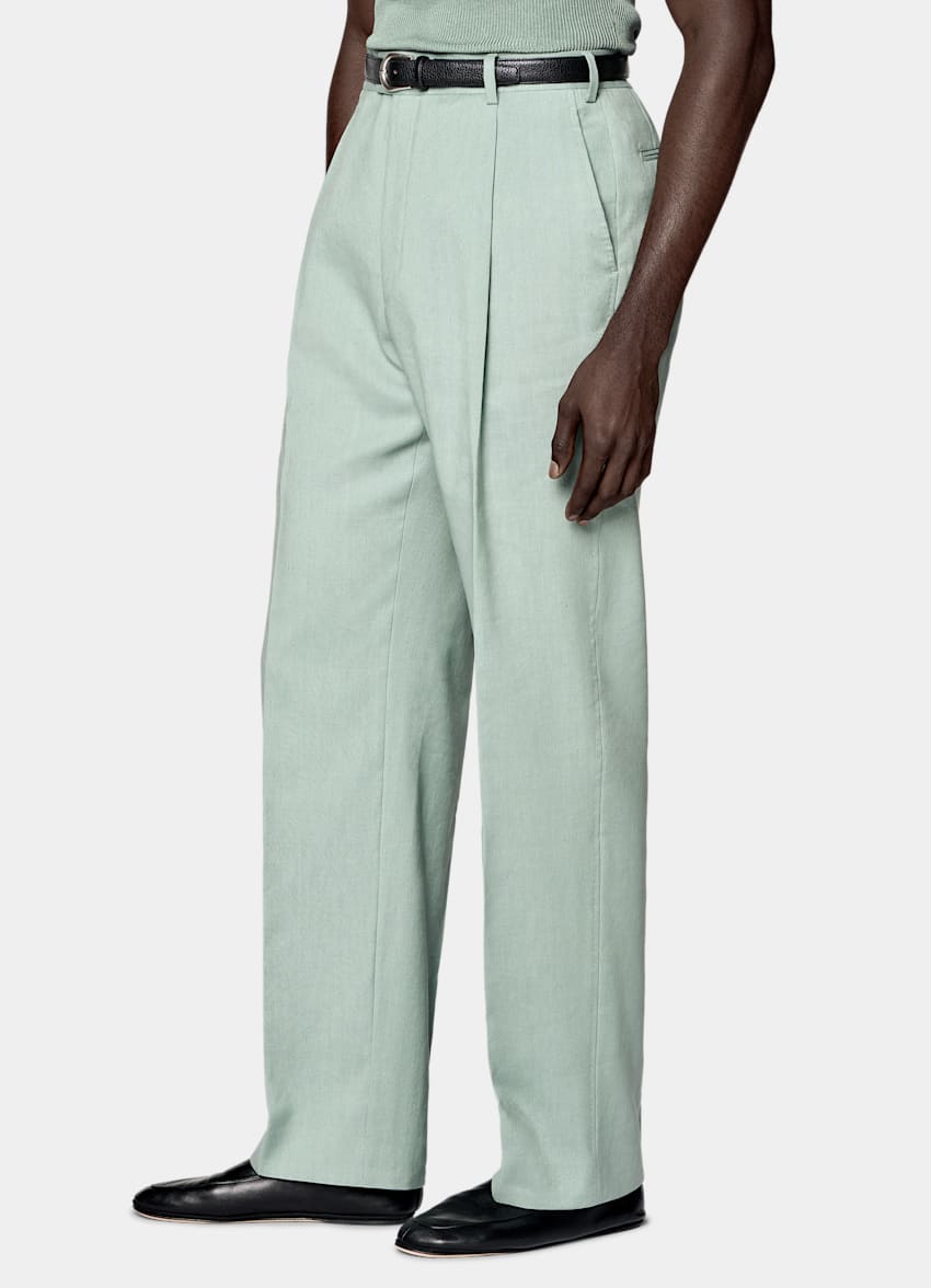 Mid Green Tailored Fit Milano Suit