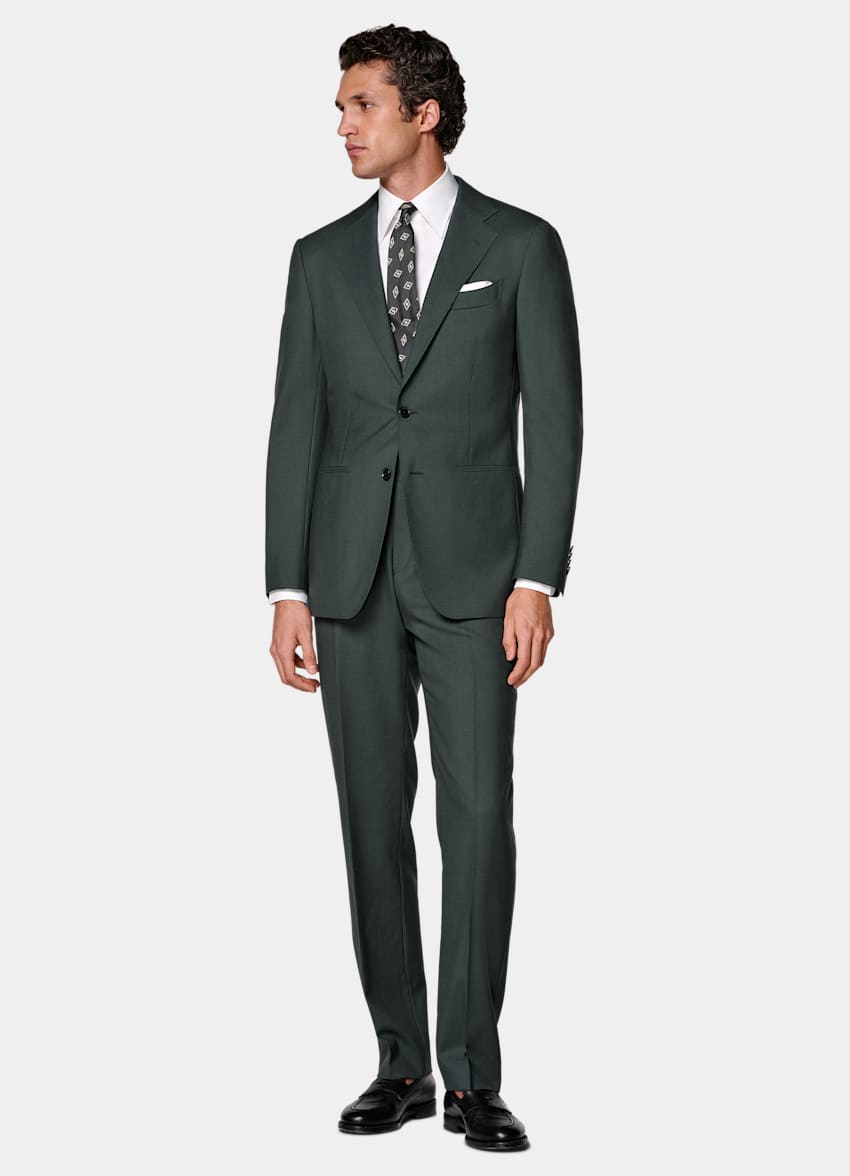 Dark Green Perennial Tailored Fit Havana Suit