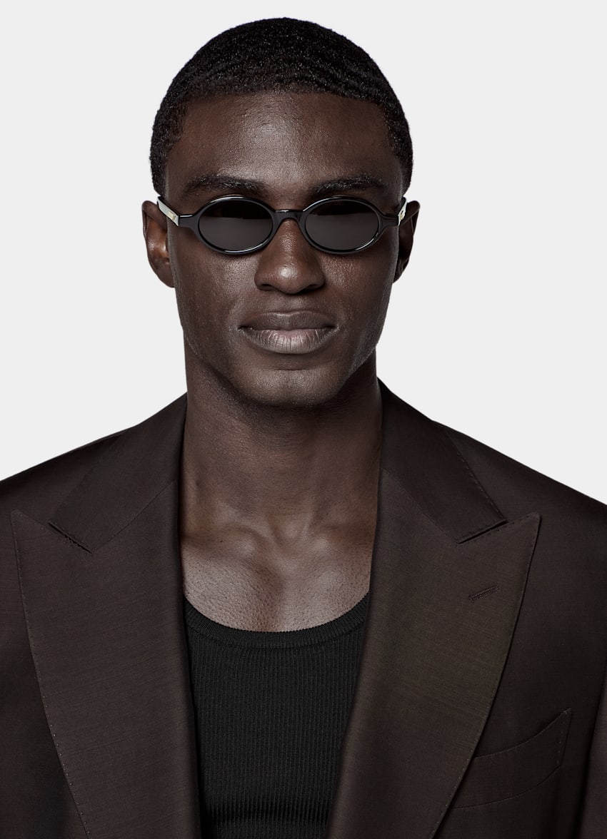 Dark Brown Tailored Fit Milano Suit