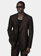 Dark Brown Tailored Fit Milano Suit