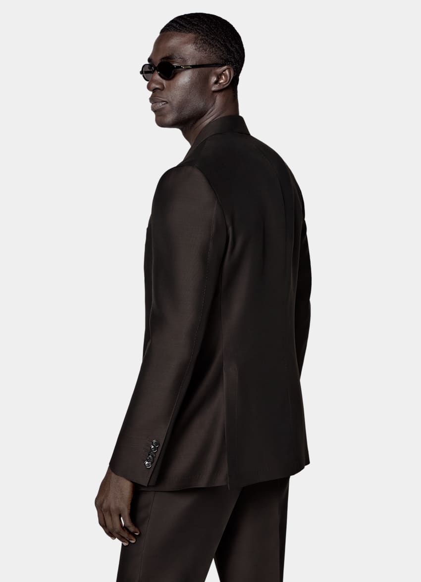 Dark Brown Tailored Fit Milano Suit