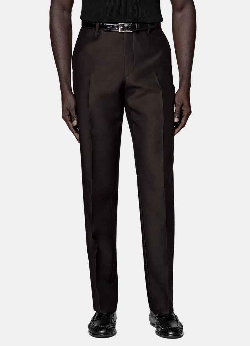 Dark Brown Tailored Fit Milano Suit