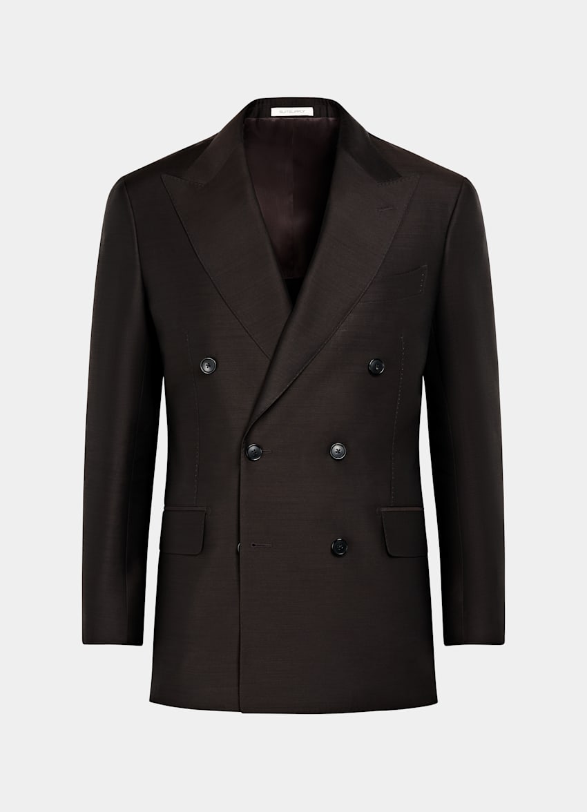 Dark Brown Tailored Fit Milano Suit