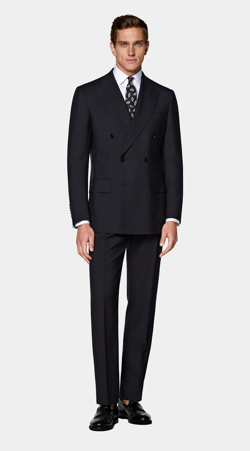 Navy Tailored Fit Milano Suit