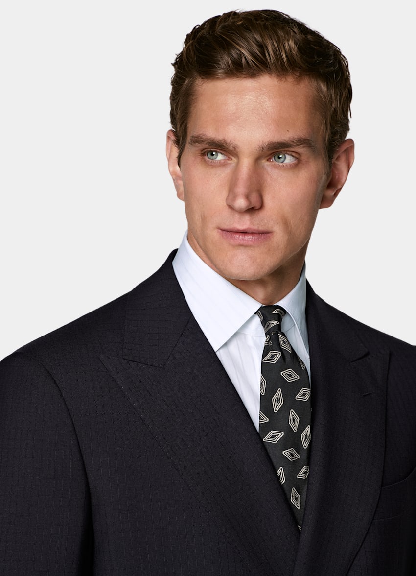 Navy Tailored Fit Milano Suit