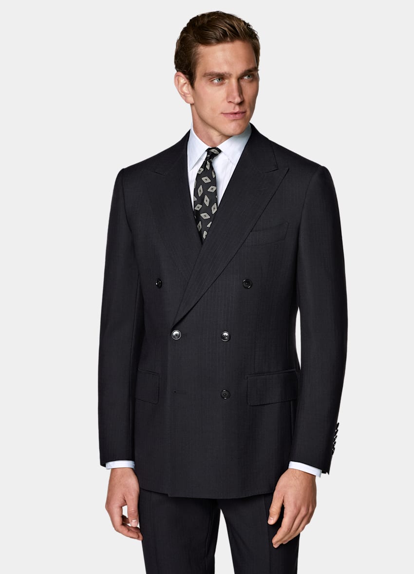 Navy Tailored Fit Milano Suit