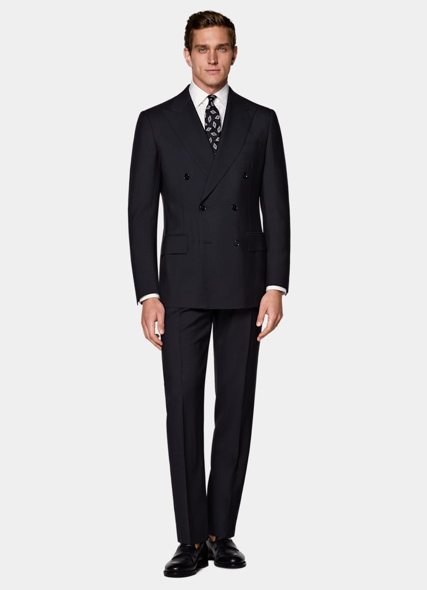 Navy Tailored Fit Milano Suit