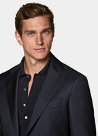 Navy Striped Tailored Fit Havana Suit
