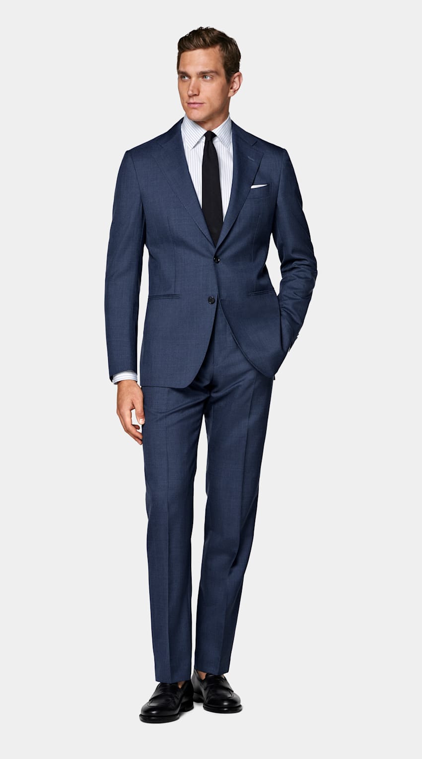 Mid Blue Perennial Tailored Fit Havana Suit