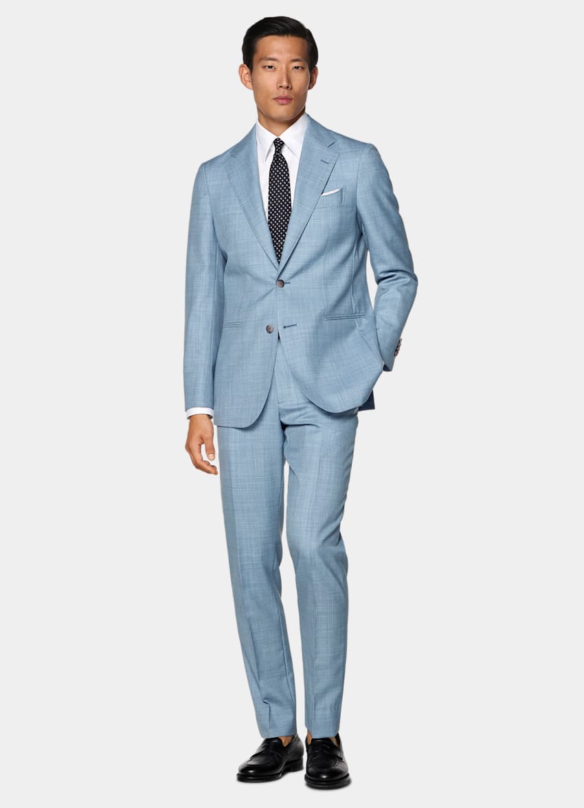 Light Blue Perennial Tailored Fit Havana Suit