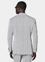 Navy Herringbone Tailored Fit Milano Suit