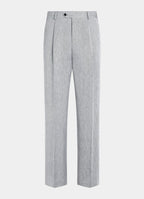 Navy Herringbone Tailored Fit Milano Suit