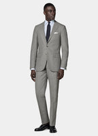 Light Grey Perennial Tailored Fit Lazio Suit