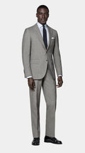 Light Grey Perennial Tailored Fit Lazio Suit