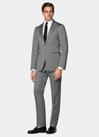 Mid Grey Herringbone Perennial Tailored Fit Havana Suit