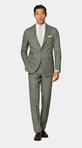 Mid Green Houndstooth Perennial Tailored Fit Havana Suit