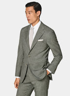 Mid Green Houndstooth Perennial Tailored Fit Havana Suit