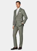 Mid Green Houndstooth Perennial Tailored Fit Havana Suit
