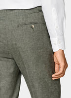 Mid Green Houndstooth Perennial Tailored Fit Havana Suit