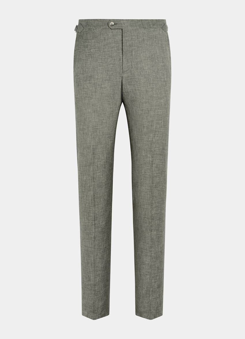 Mid Green Houndstooth Perennial Tailored Fit Havana Suit