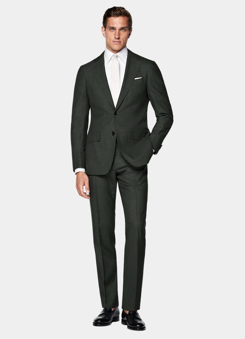 Dark Green Perennial Tailored Fit Havana Suit