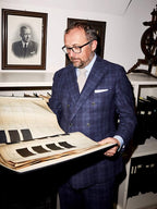 Navy Bird's Eye Tailored Fit Havana Suit Jacket