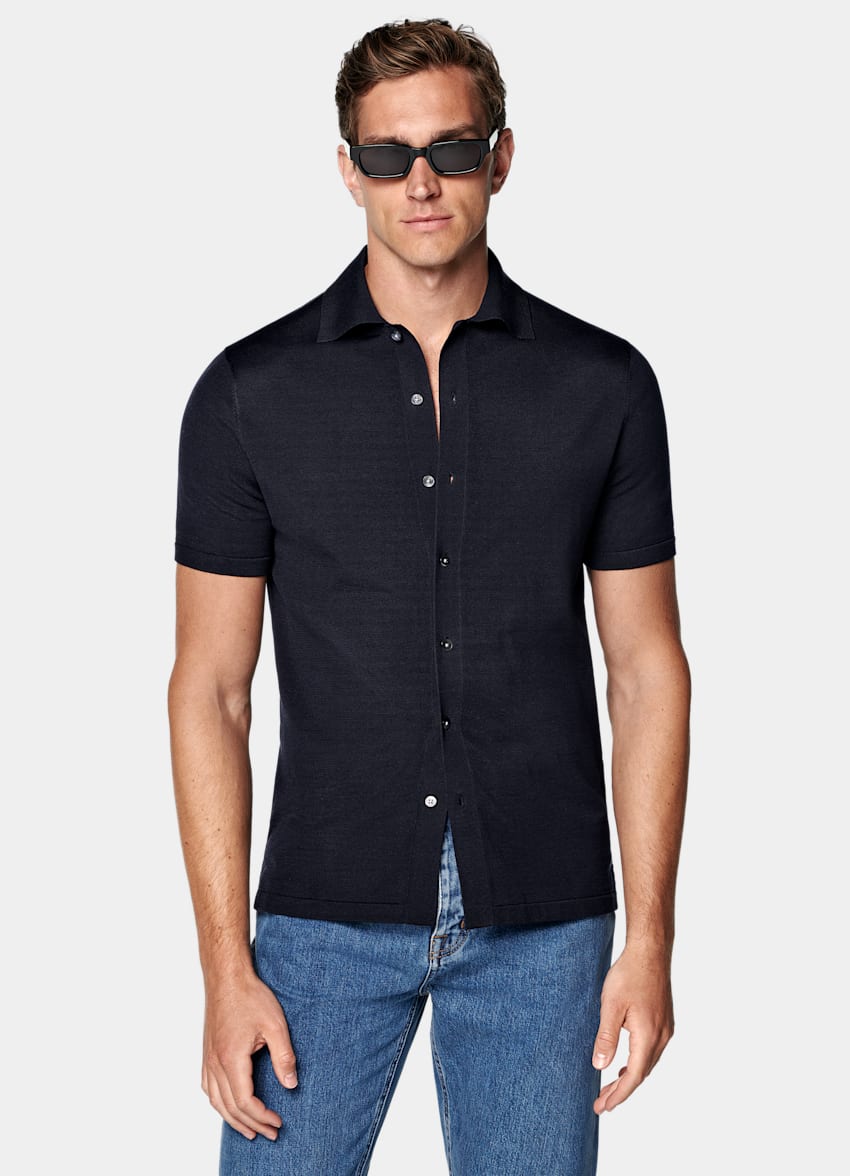 Navy Polo Cardigan