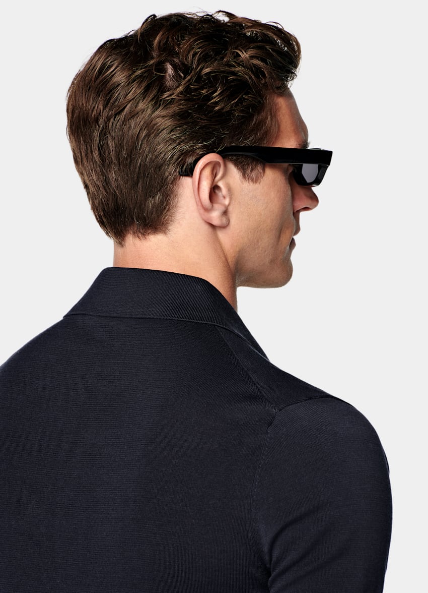 Navy Polo Cardigan