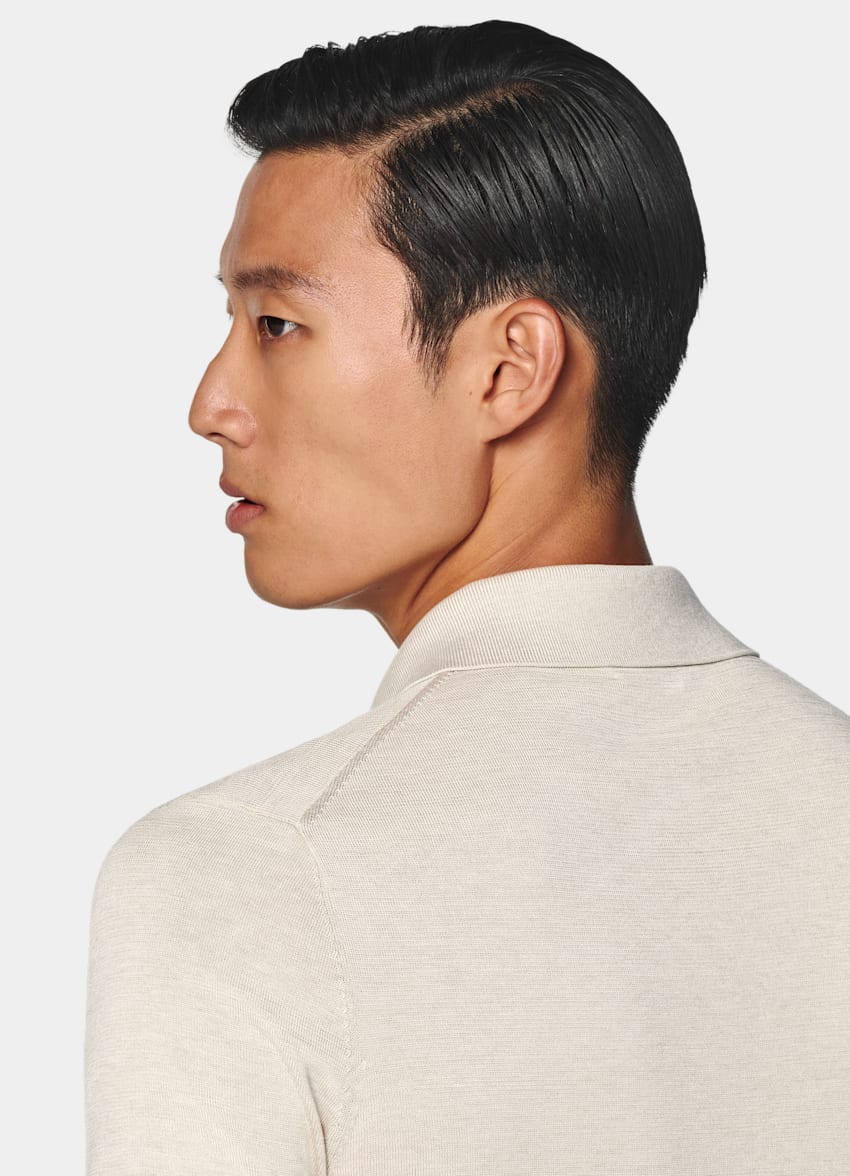 Sand Polo Cardigan