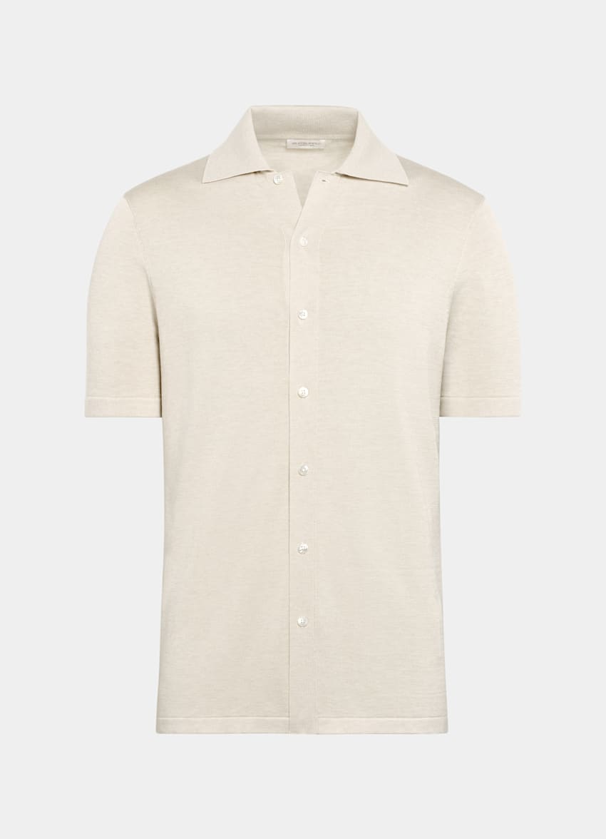 Sand Polo Cardigan