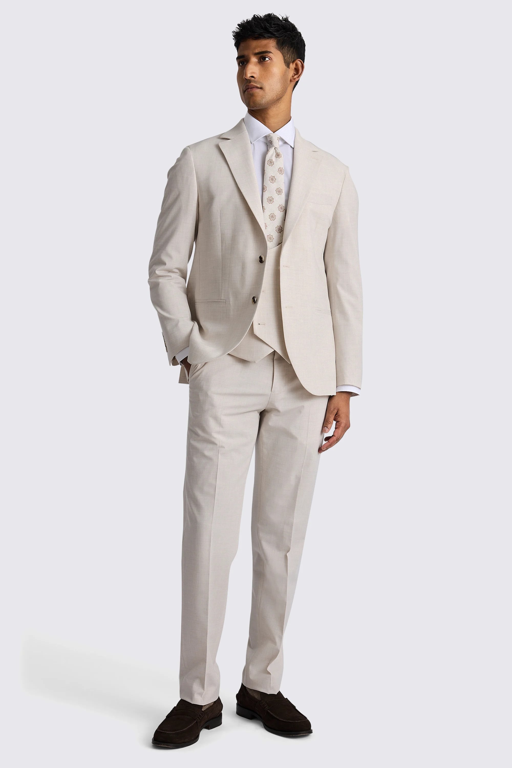 Tailored Fit Light Neutral Suit