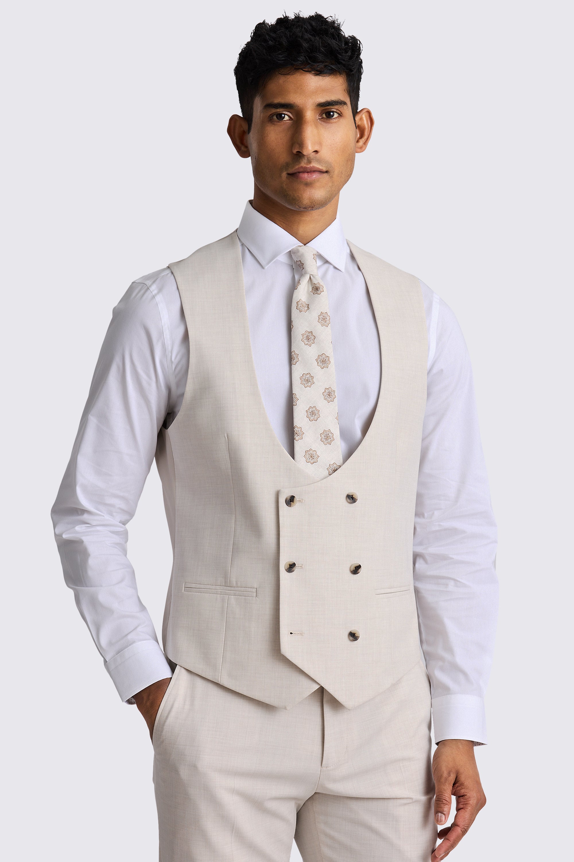 Tailored Fit Light Neutral Suit