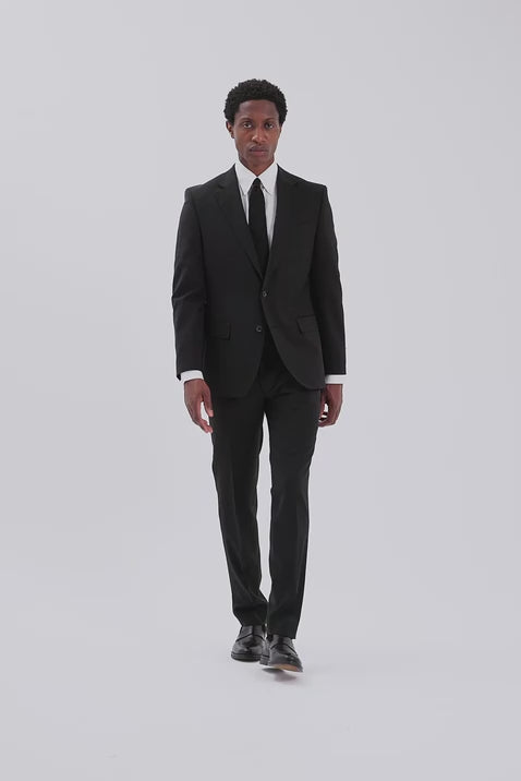 Tailored Fit Black Performance Suit
