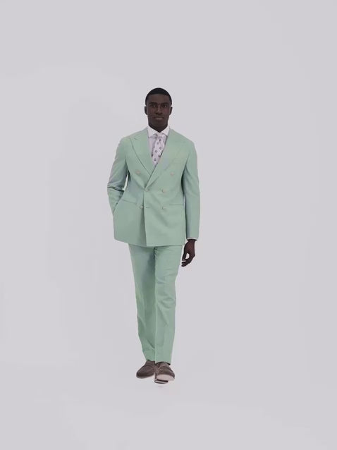 Italian Tailored Fit Aqua Suit