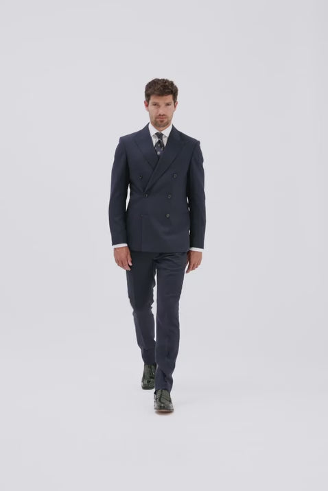 Slim Fit Navy Puppytooth Suit