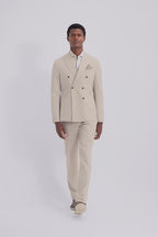 Slim Fit Light Camel Cotton Suit
