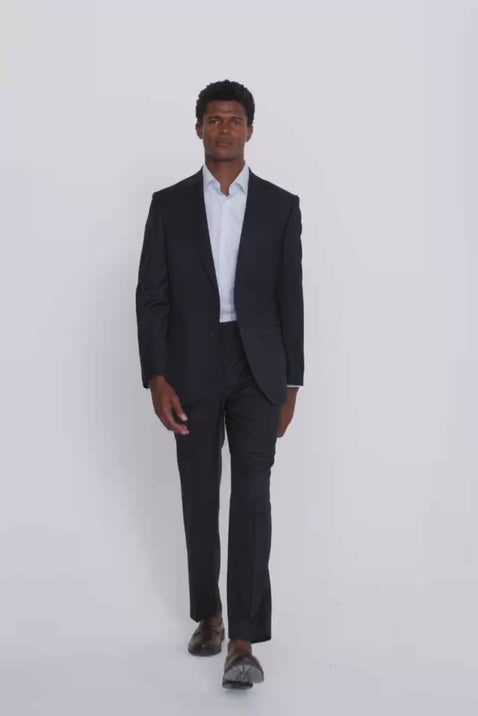 Regular Fit Navy Twill Suit
