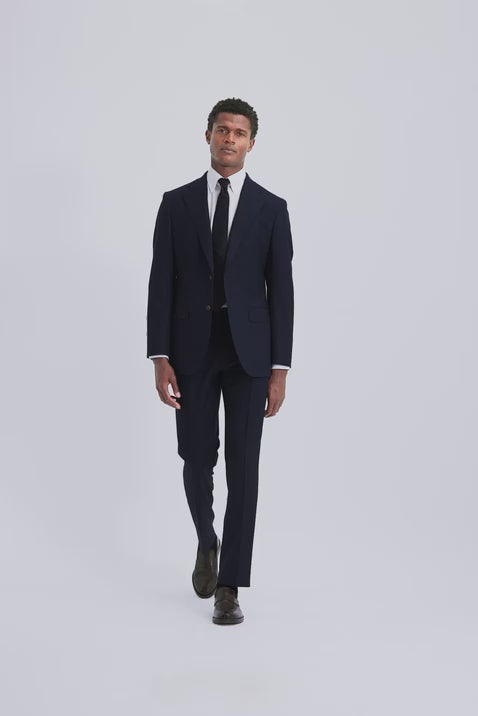Italian Tailored Fit Plain Blue Suit