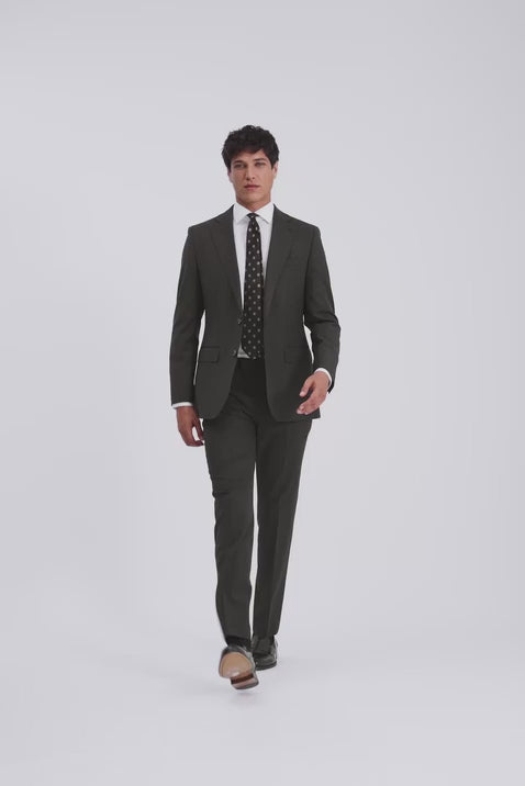 Tailored Fit Charcoal Performance Suit