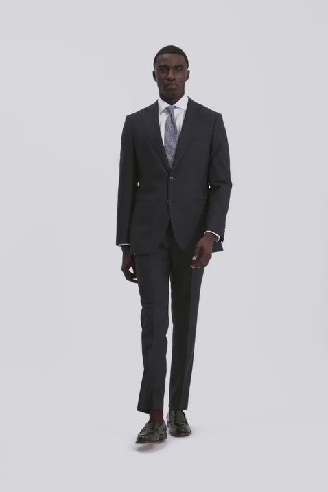 Tailored Fit Navy Puppytooth Performance Suit