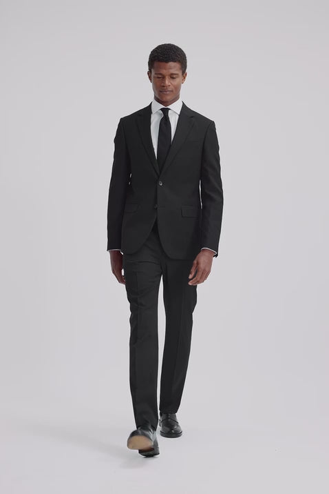 Slim Fit Black Stretch Suit