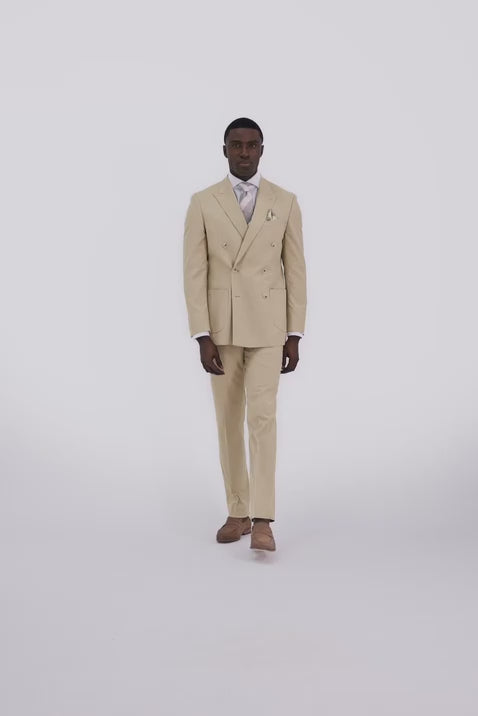 Tailored Fit Blonde Camel Suit