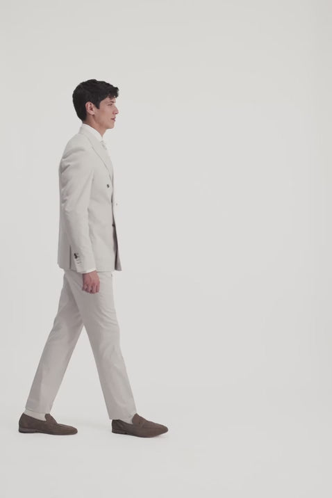 Italian Tailored Fit Neutral Cotton Suit