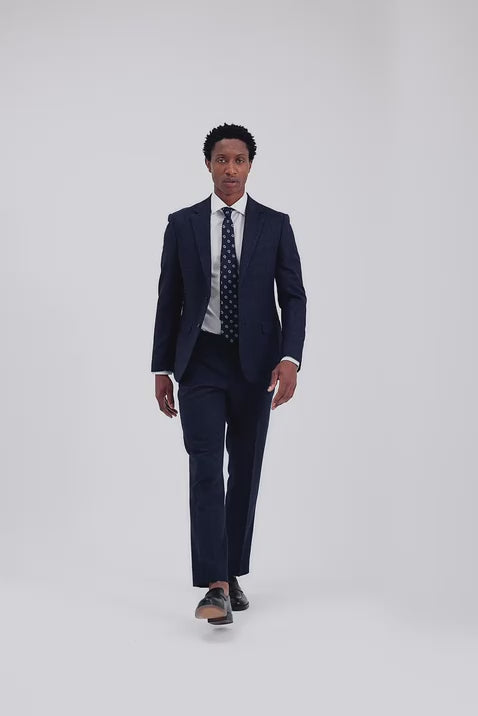 Slim Fit Blue Donegal Tweed Suit
