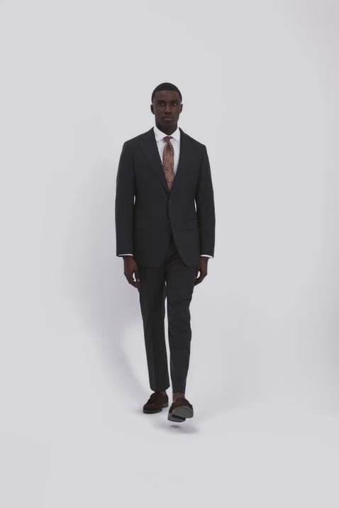 Italian Tailored Fit Navy Twill Suit