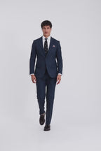 Tailored Fit Blue Flannel Suit